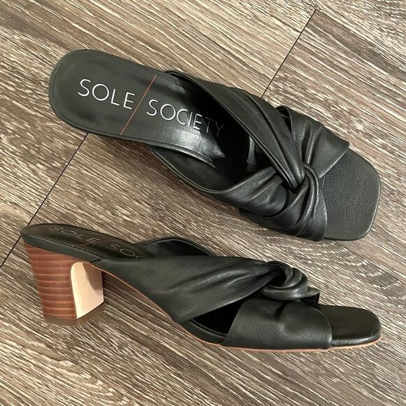 Sole society black twist front heels - Picture 1 of 9